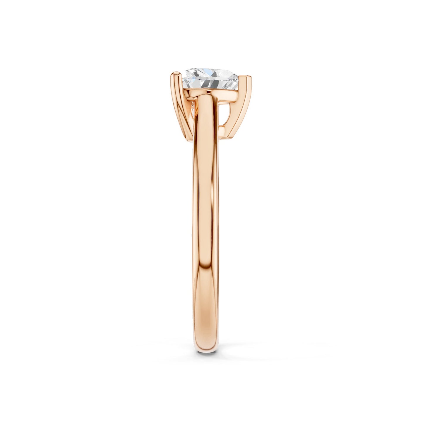 Heart Solitaire Ring Medium