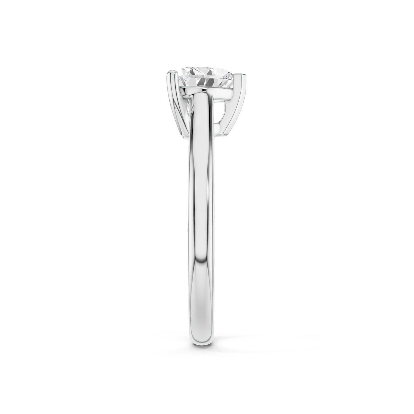 Heart Solitaire Ring Medium