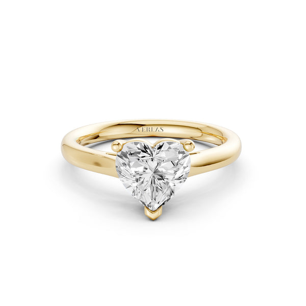Heart Solitaire Ring Large