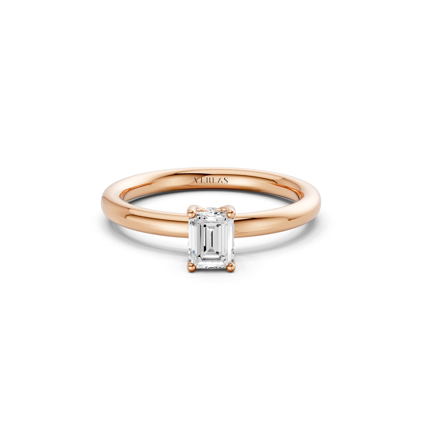 Emerald-Cut Hidden Halo Ring