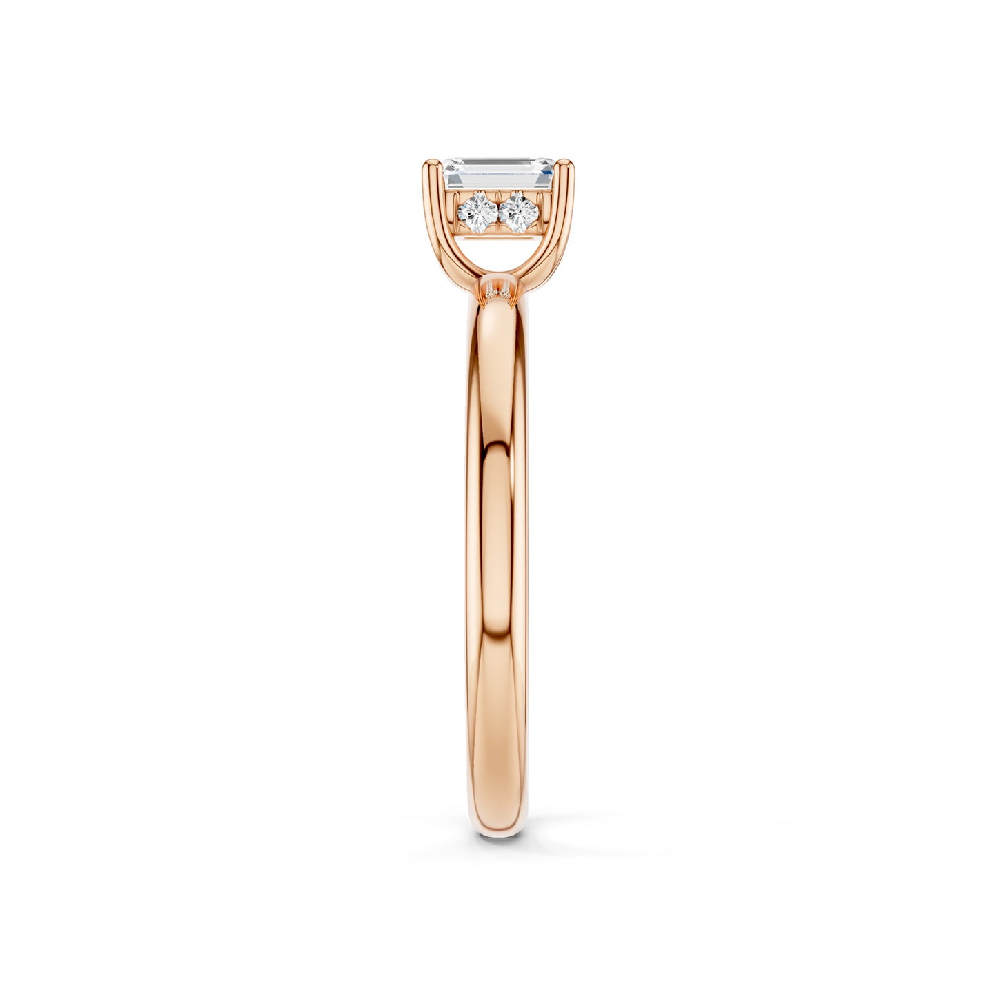Emerald-Cut Hidden Halo Ring