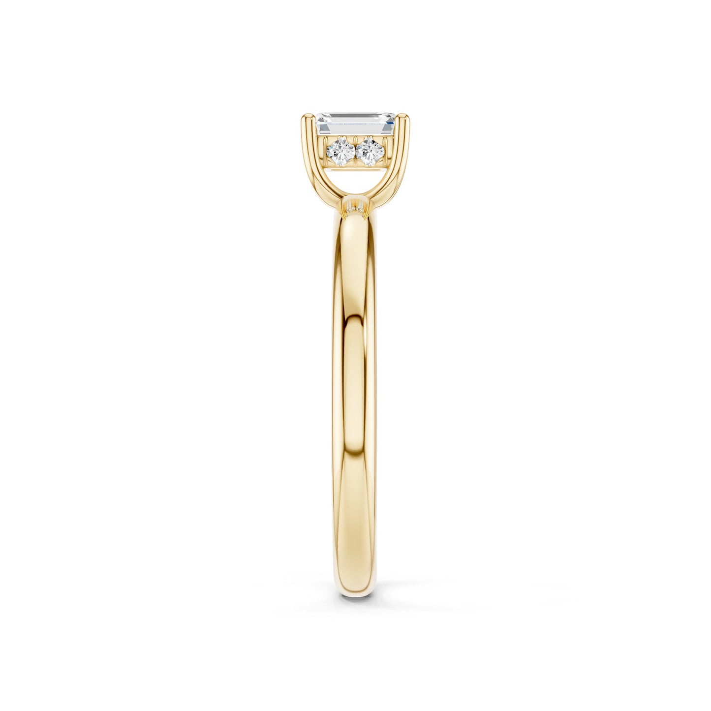 Emerald-Cut Hidden Halo Ring