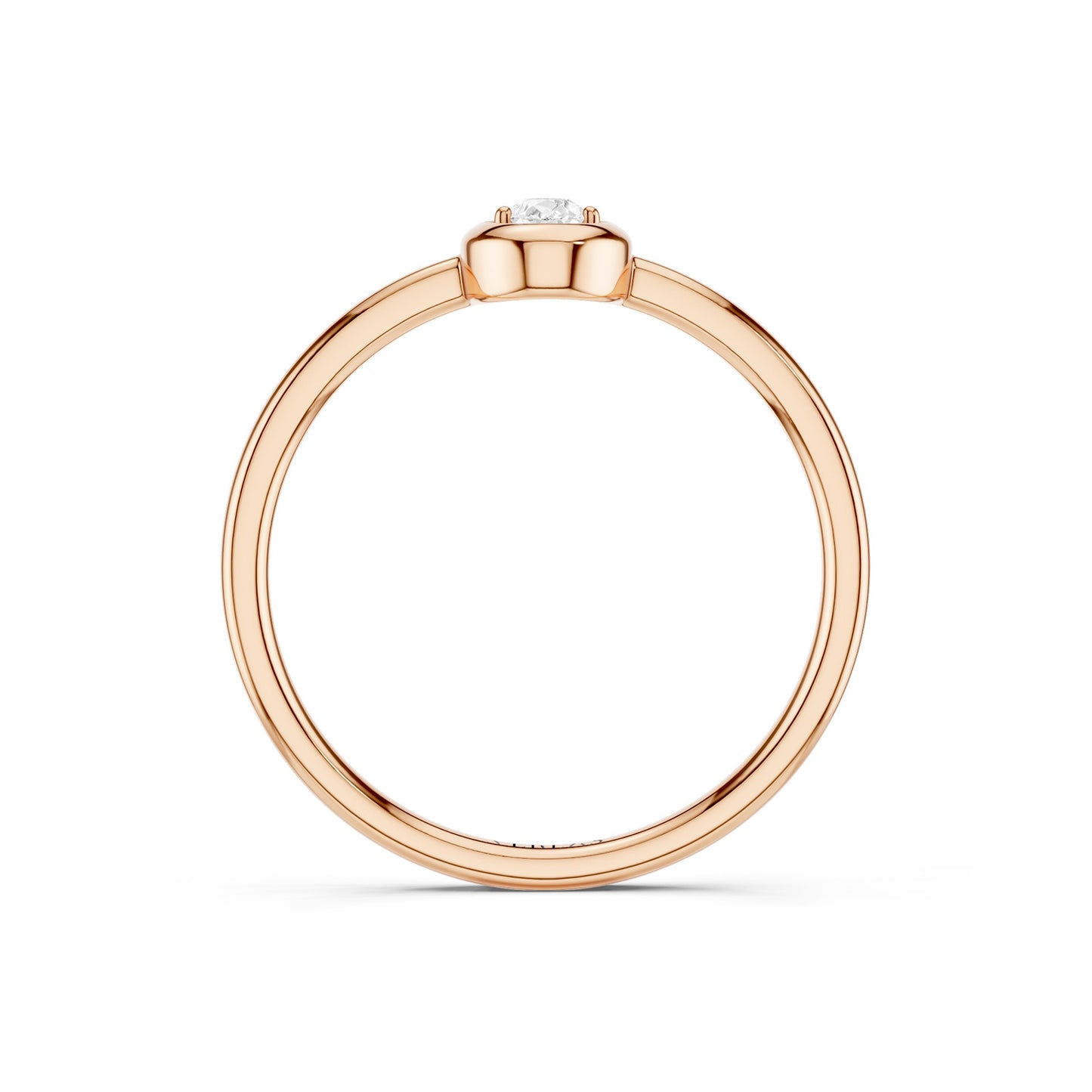 Dewdrop Solitaire Bezel Frame Ring