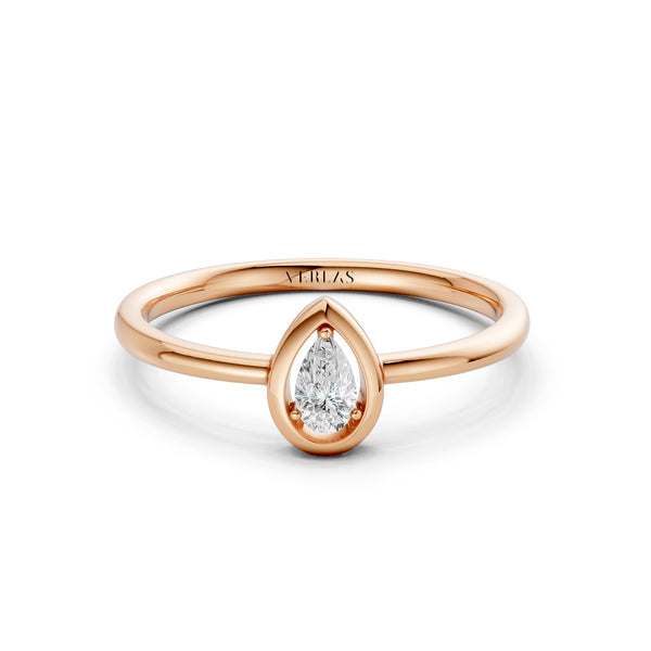 Dewdrop Solitaire Bezel Frame Ring