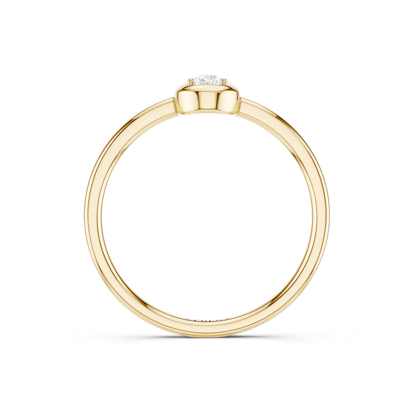 Dewdrop Solitaire Bezel Frame Ring