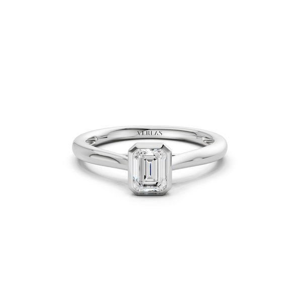 Emerald-Cut Bezel Solitaire Ring