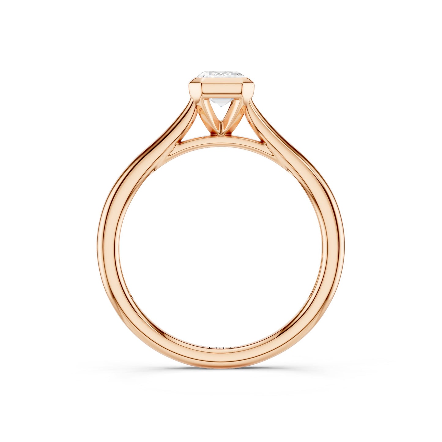 Emerald-Cut Bezel Solitaire Ring