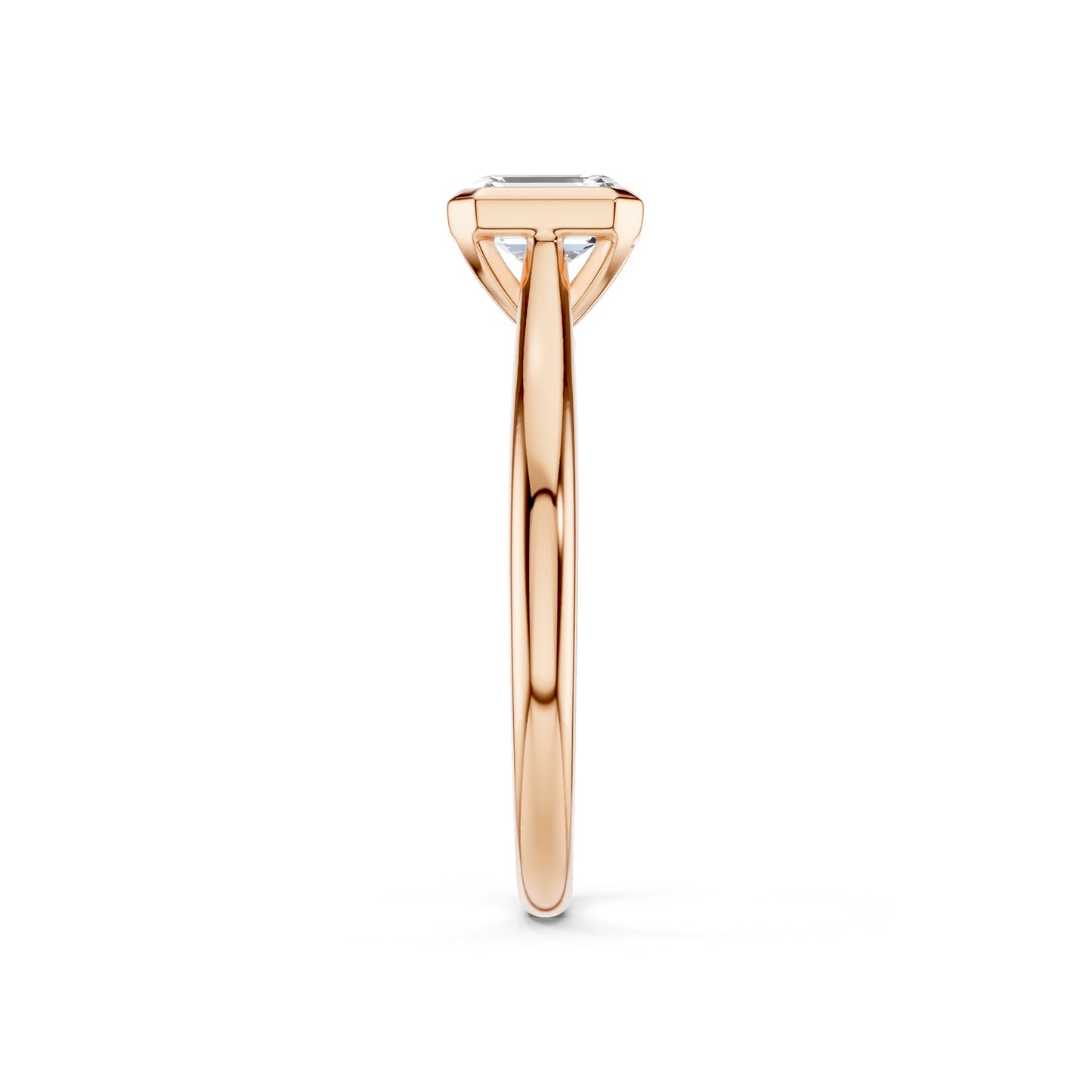 Emerald-Cut Bezel Solitaire Ring
