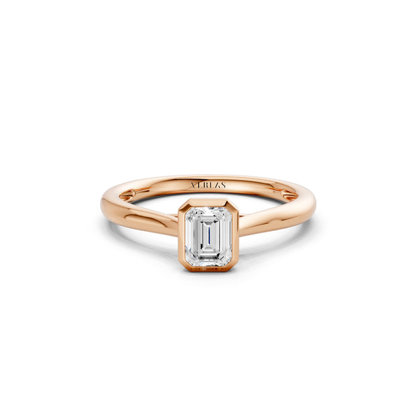 Emerald-Cut Bezel Solitaire Ring