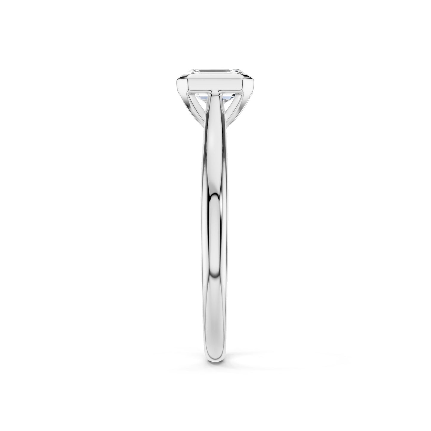 Emerald-Cut Bezel Solitaire Ring