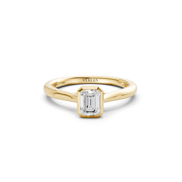 Emerald-Cut Bezel Solitaire Ring