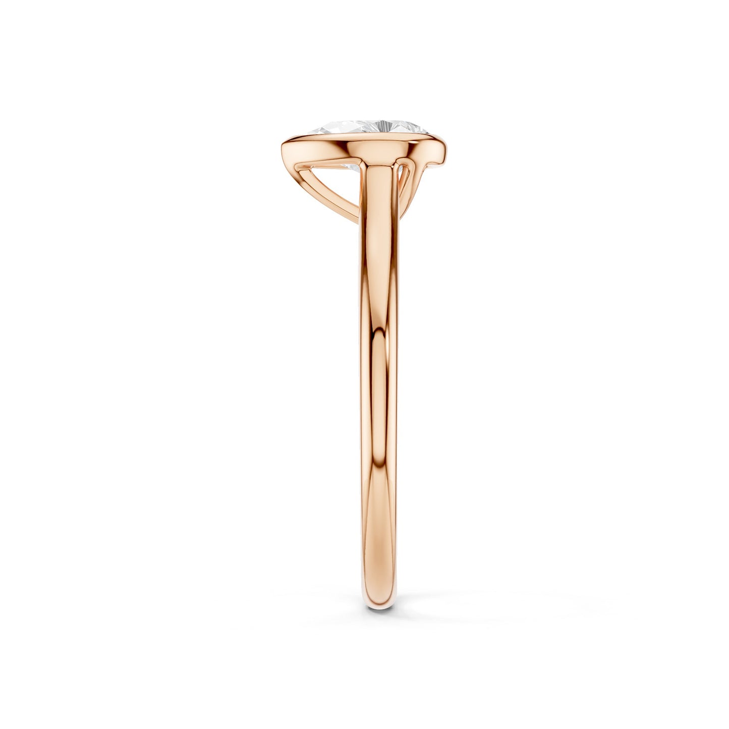 Pear-Cut Bezel Solitaire Ring