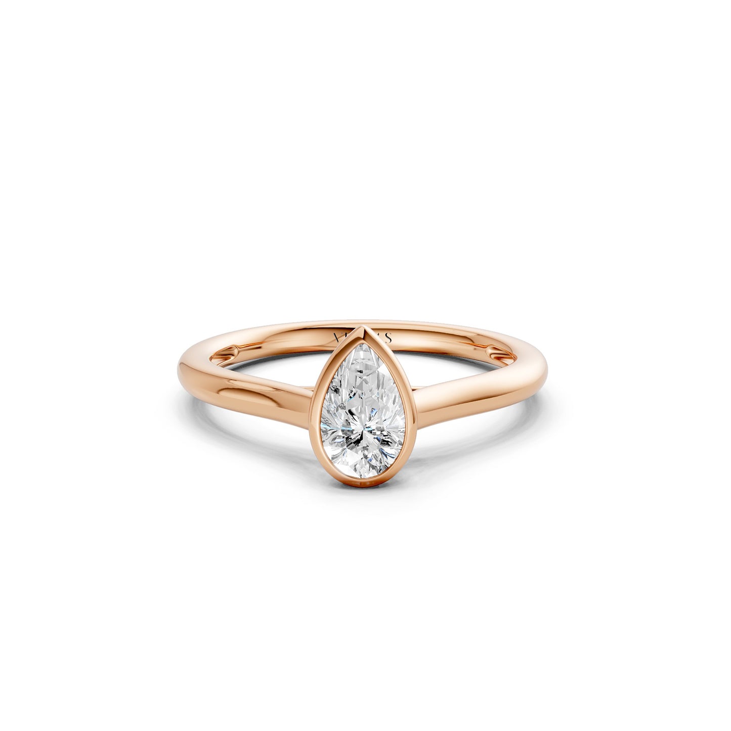 Pear-Cut Bezel Solitaire Ring