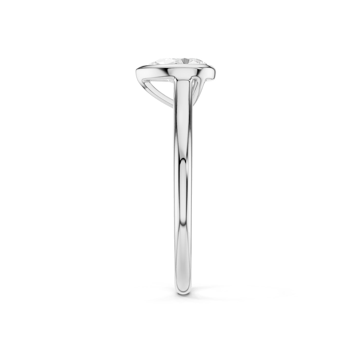 Pear-Cut Bezel Solitaire Ring