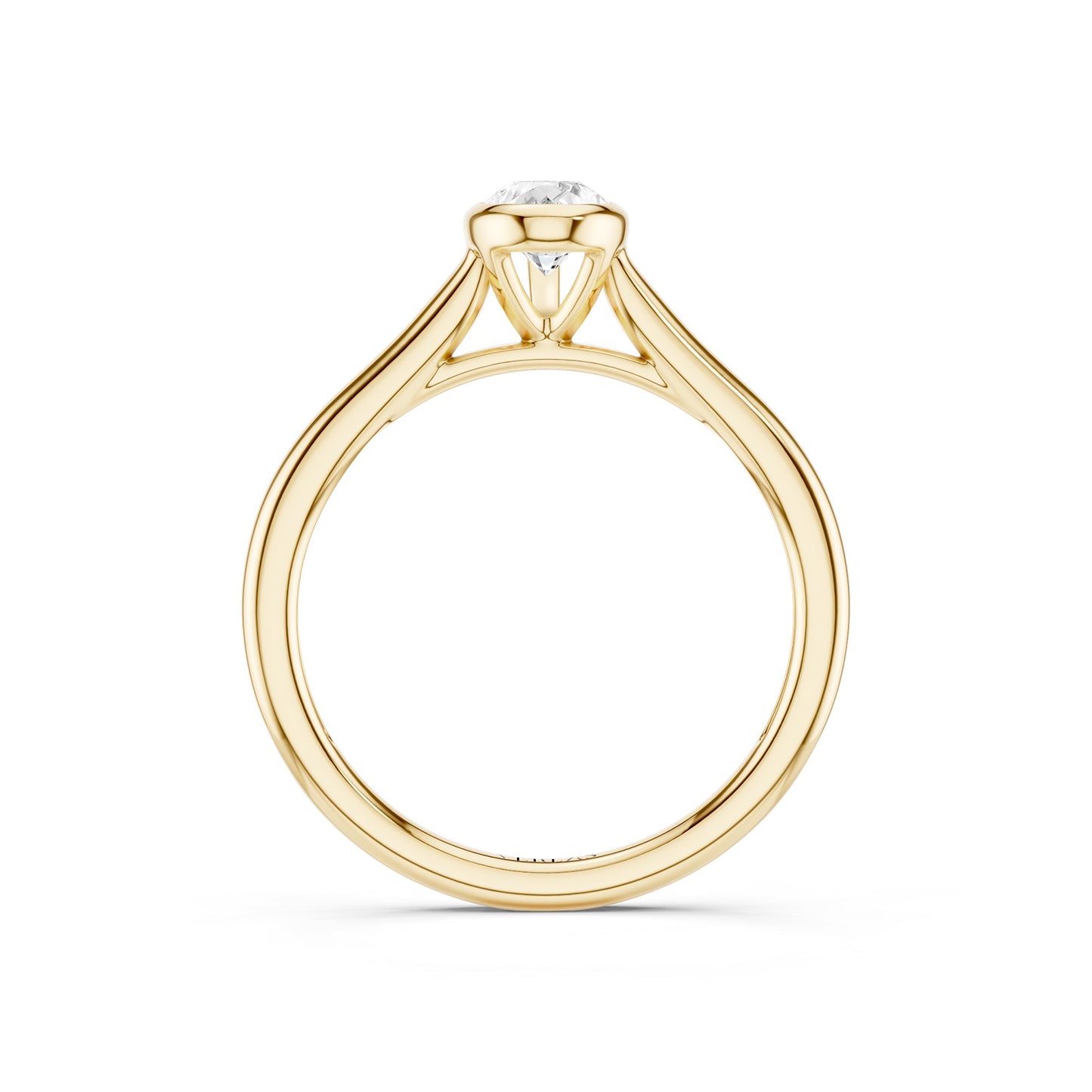Pear-Cut Bezel Solitaire Ring
