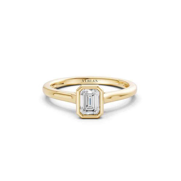 Emerald Cut Bezel Ring