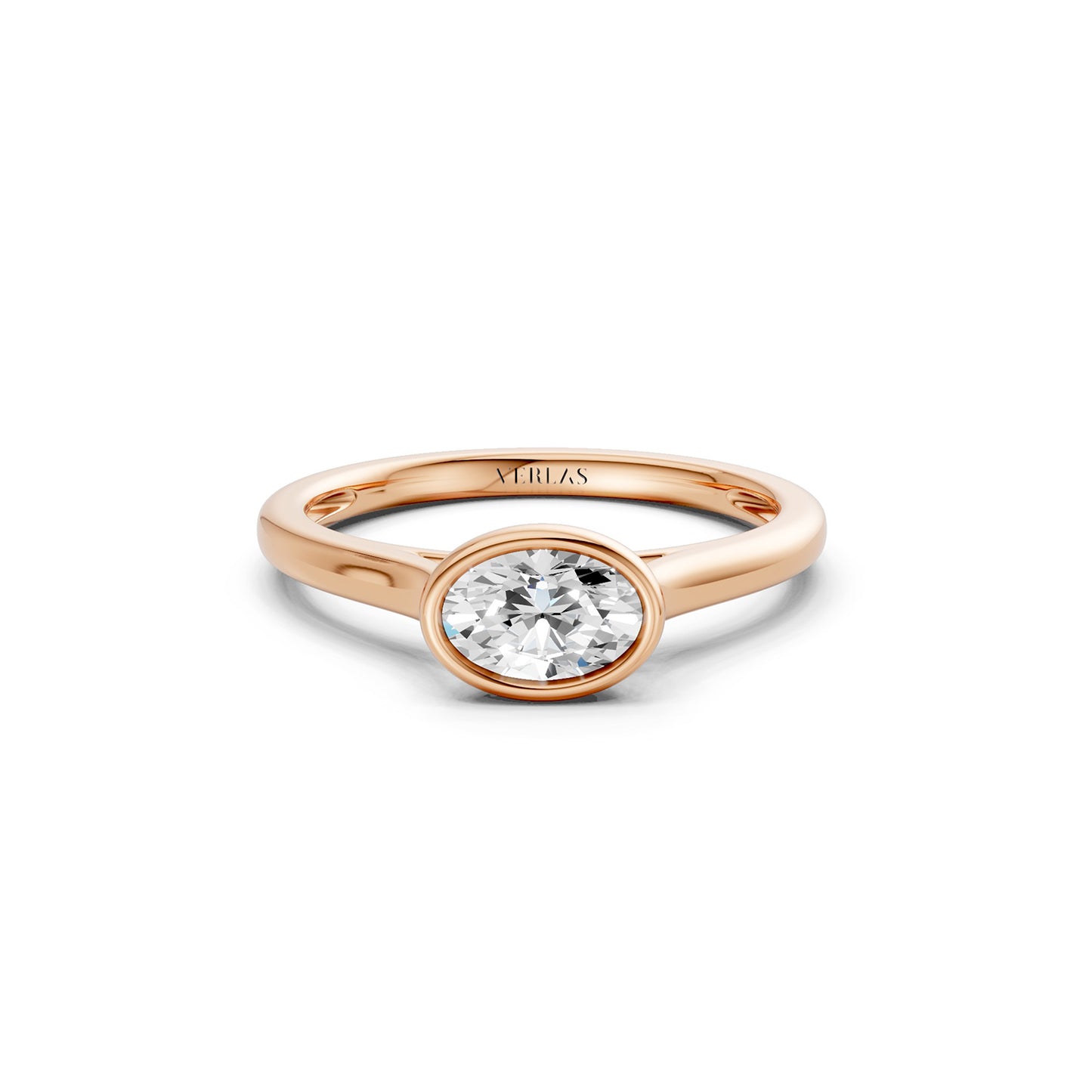 Oval East-West Bezel Ring