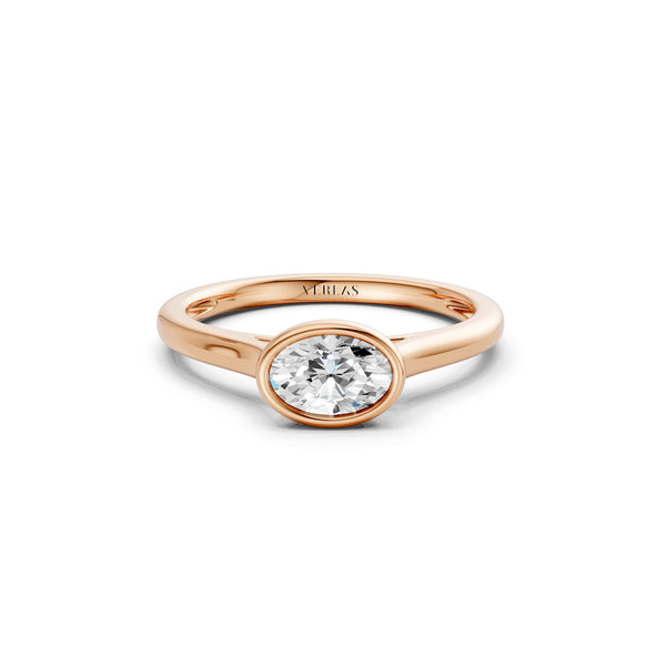 Oval East-West Bezel Ring