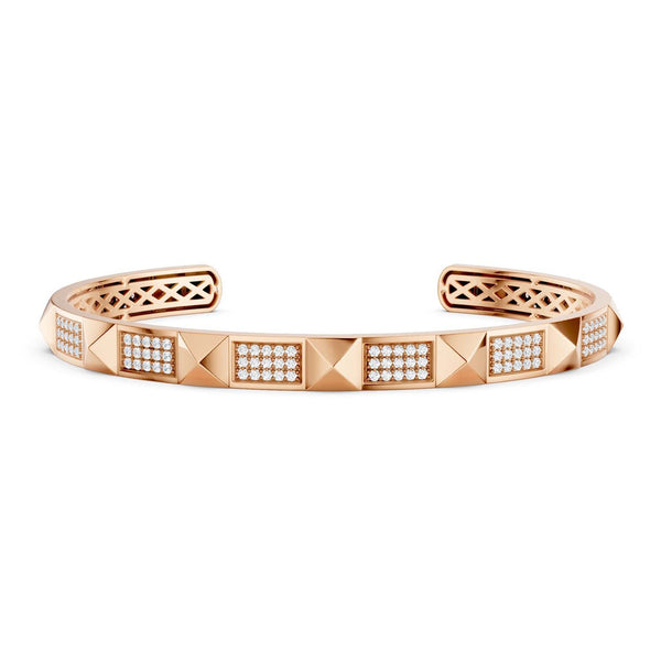 Zenyth Pyramid 3-Rows Cuff Bracelet