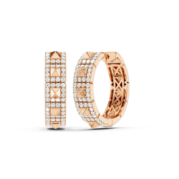 Zenyth Pyramid Luxe Diamond Huggies