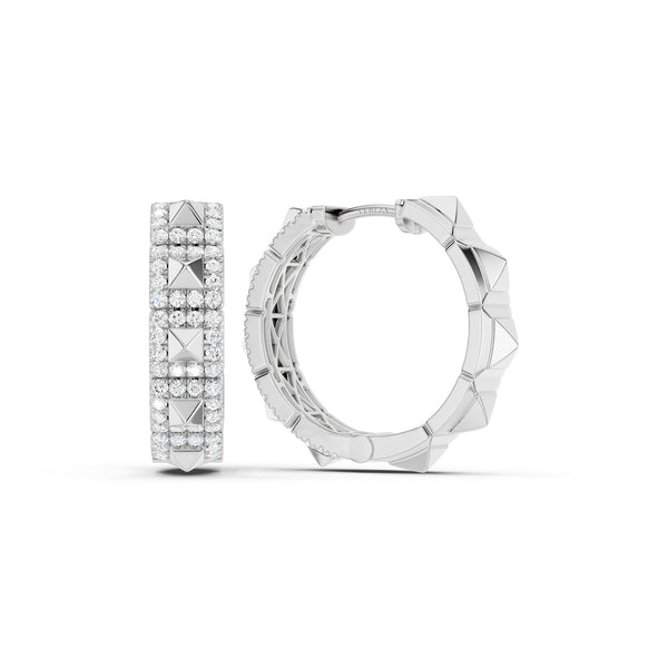 Zenyth Pyramid Luxe Diamond Huggies