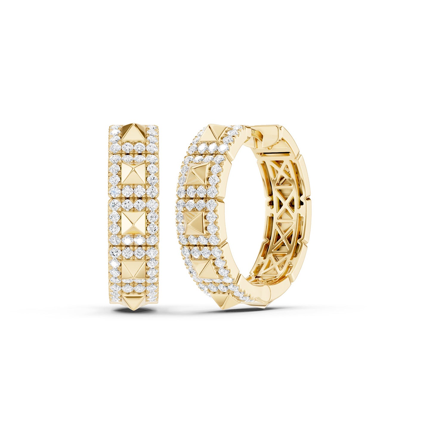 Zenyth Pyramid Luxe Diamond Huggies