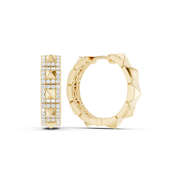 Zenyth Pyramid Luxe Diamond Huggies