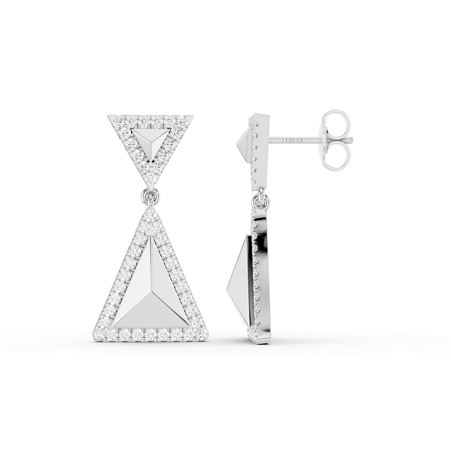Zenyth Pyramid Luxe Contour Diamond Earrings