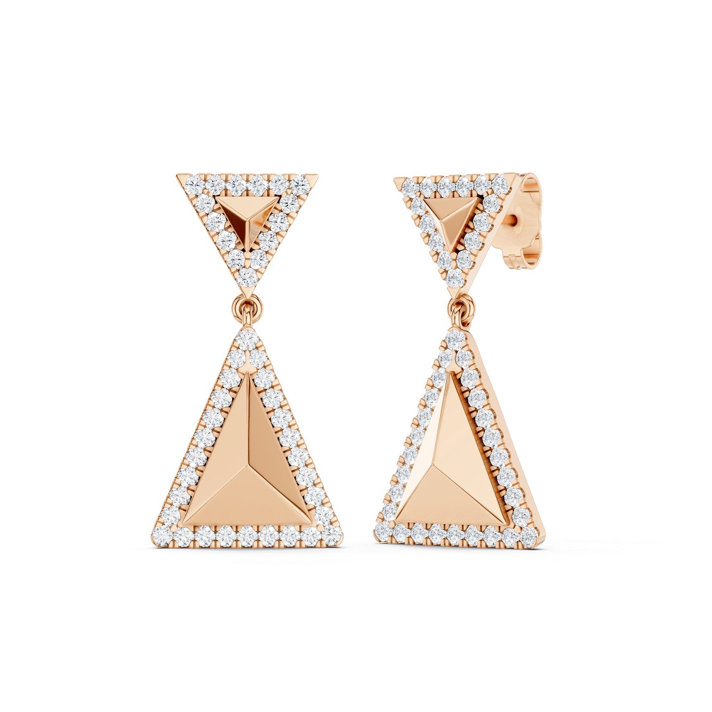 Zenyth Pyramid Luxe Contour Diamond Earrings
