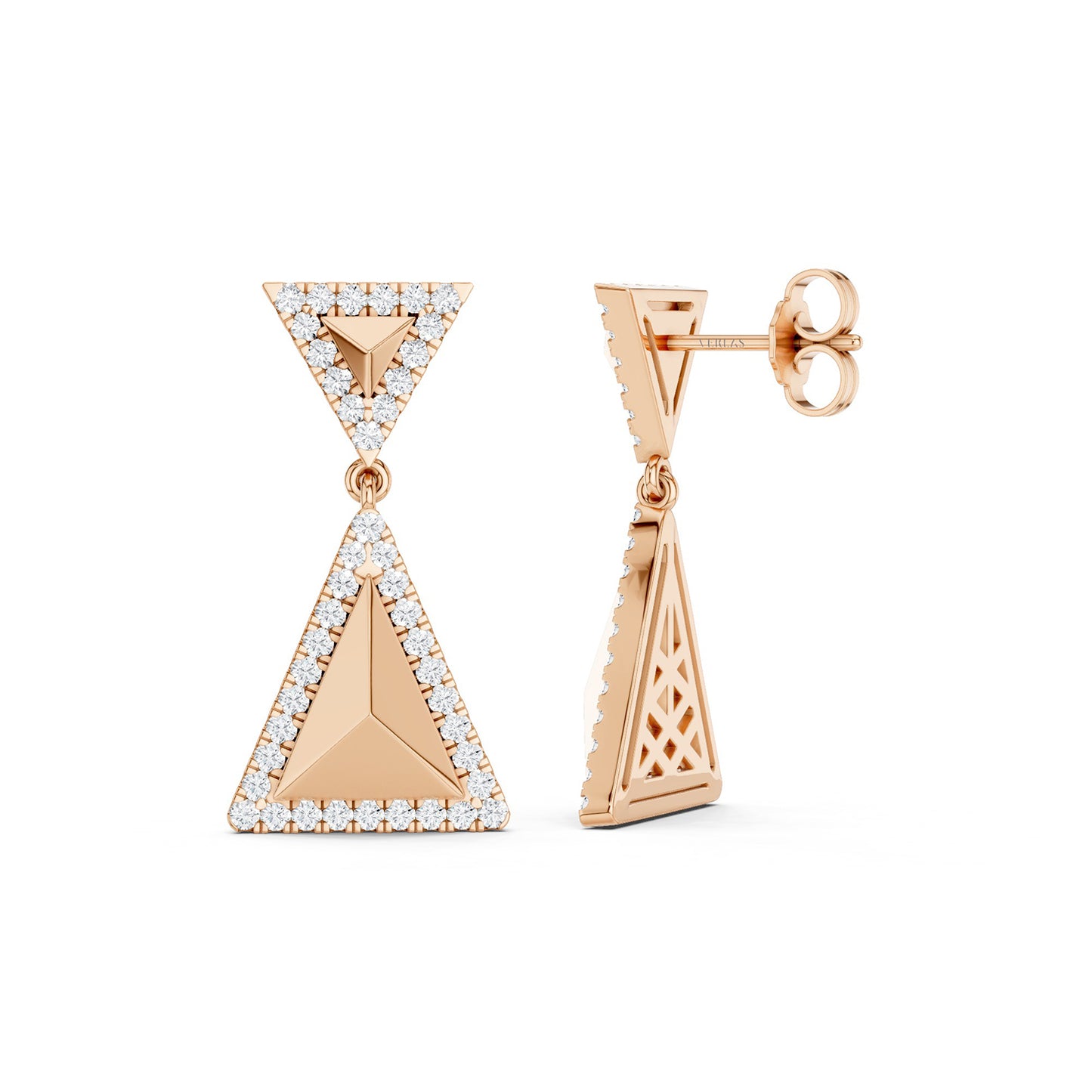 Zenyth Pyramid Luxe Contour Diamond Earrings