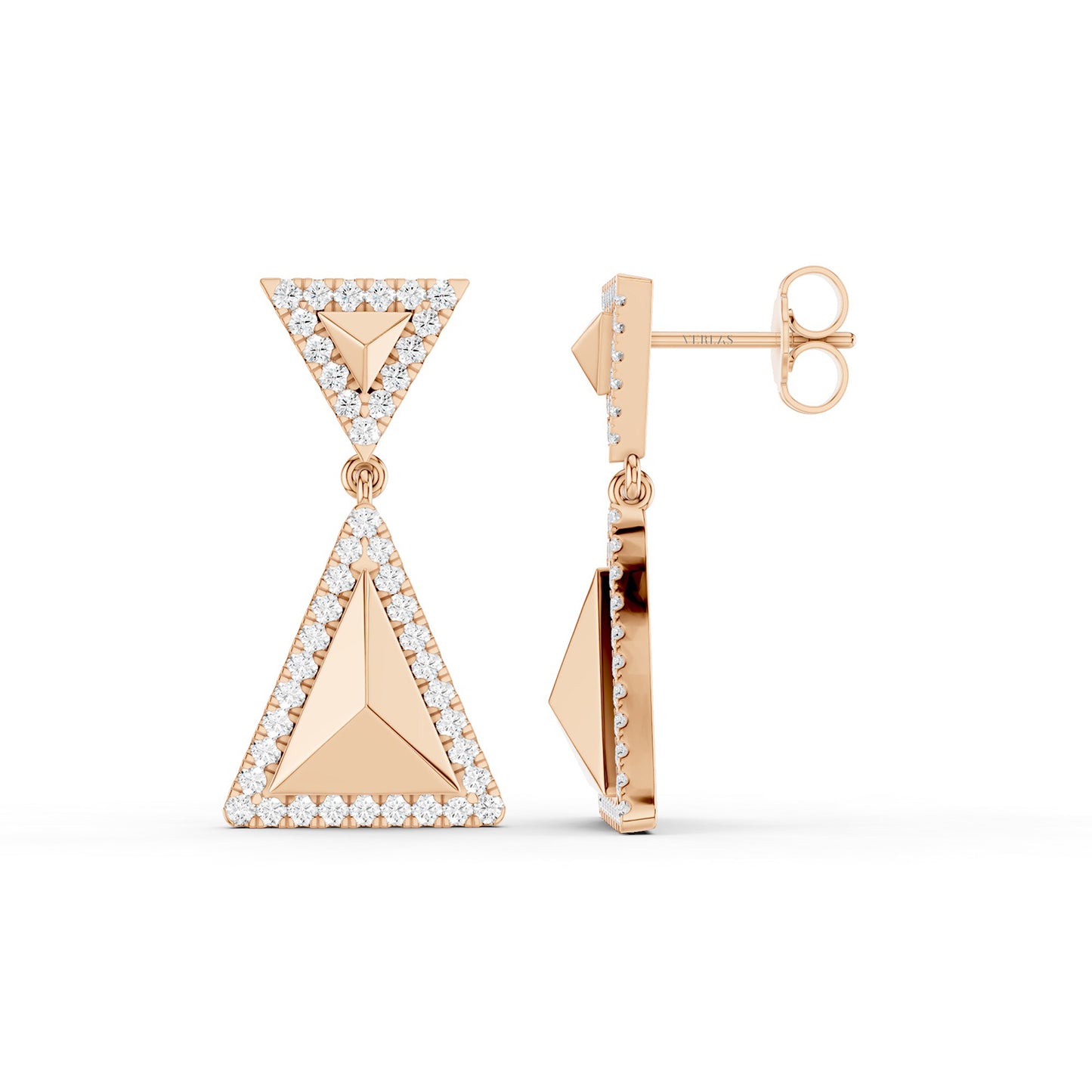 Zenyth Pyramid Luxe Contour Diamond Earrings