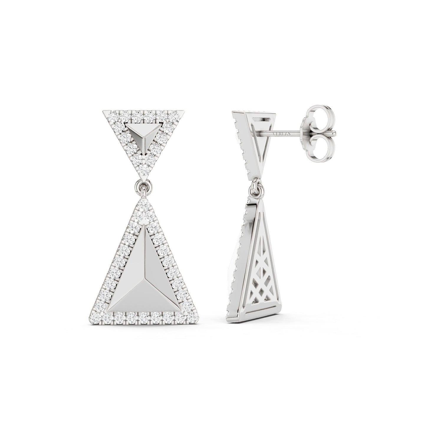 Zenyth Pyramid Luxe Contour Diamond Earrings