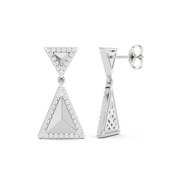 Zenyth Pyramid Luxe Contour Diamond Earrings