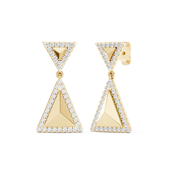 Zenyth Pyramid Luxe Contour Earrings