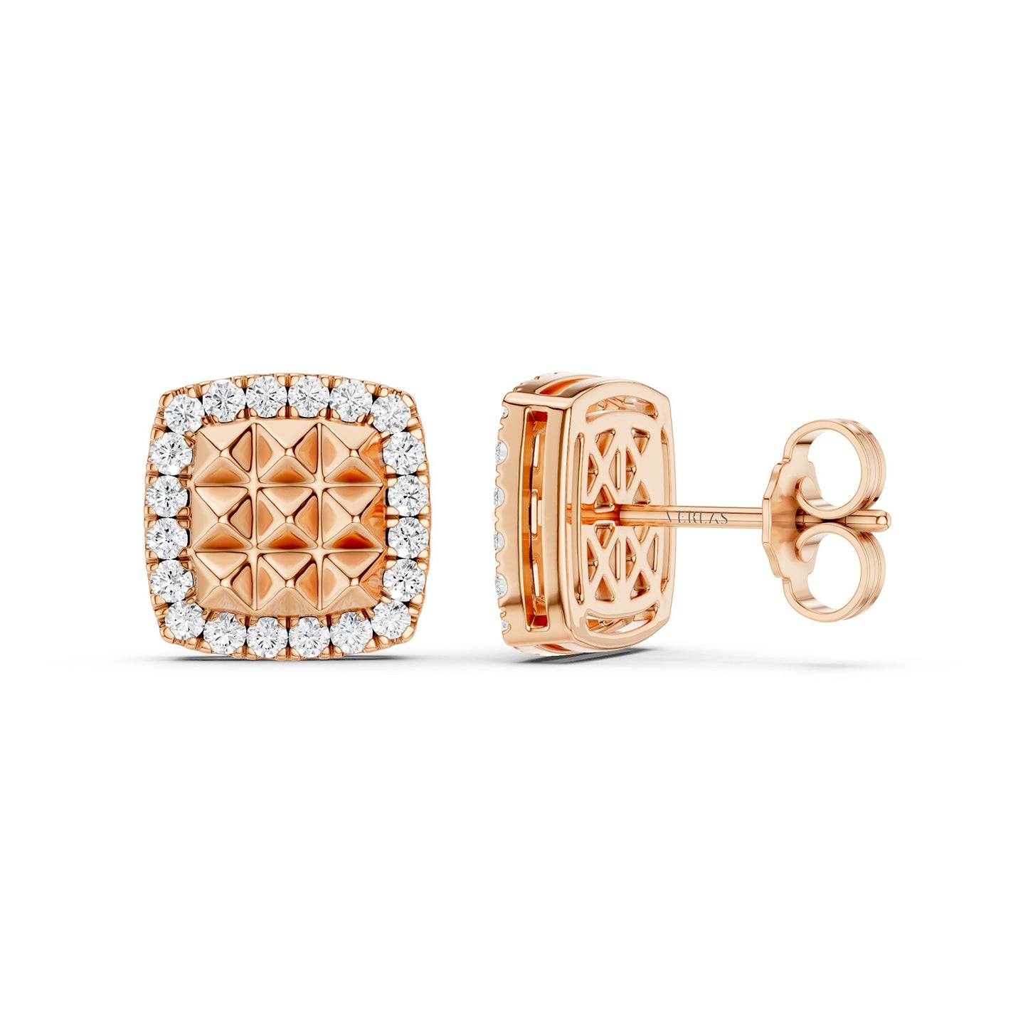 Zenyth Pyramid Radiant Diamond Studs