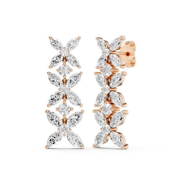Alyssa Tres Marquise Diamond Drop Earrings
