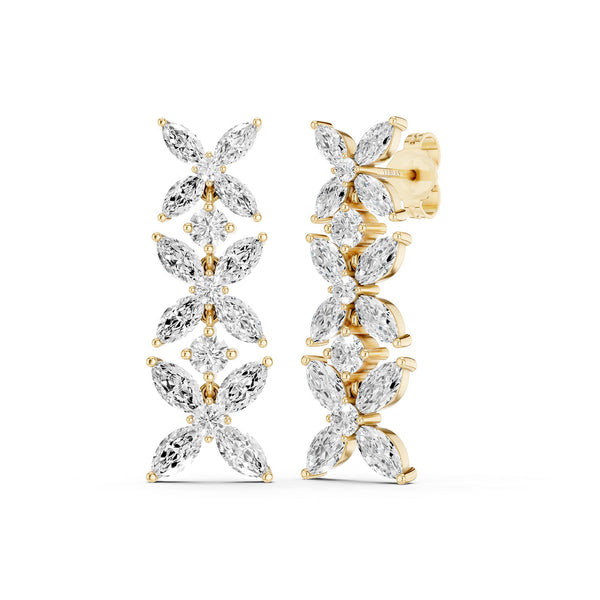 Alyssa Tres Marquise Diamond Drop Earrings