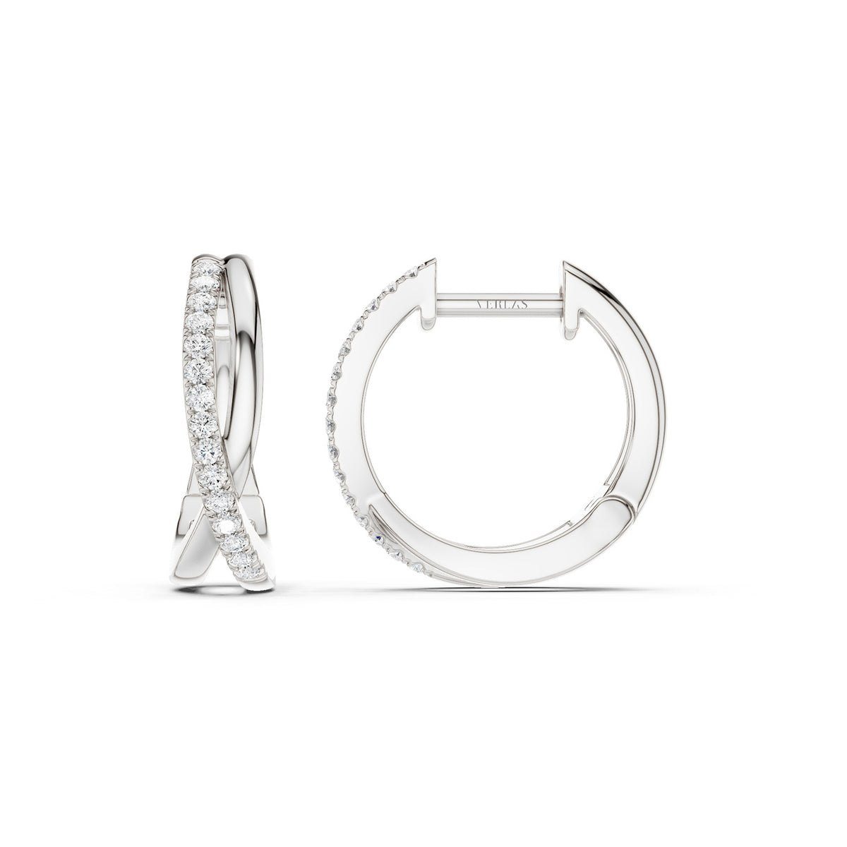 Twisted Radiant Huggie Hoops