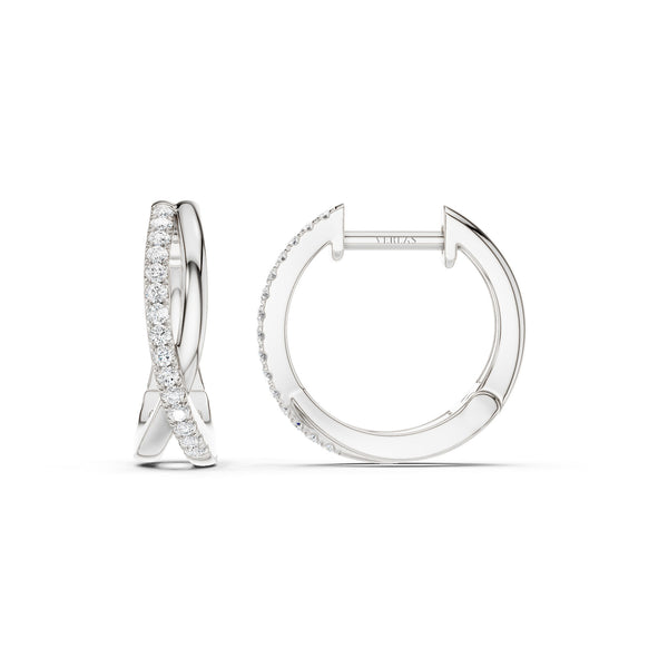 Twisted Radiant Huggie Hoops