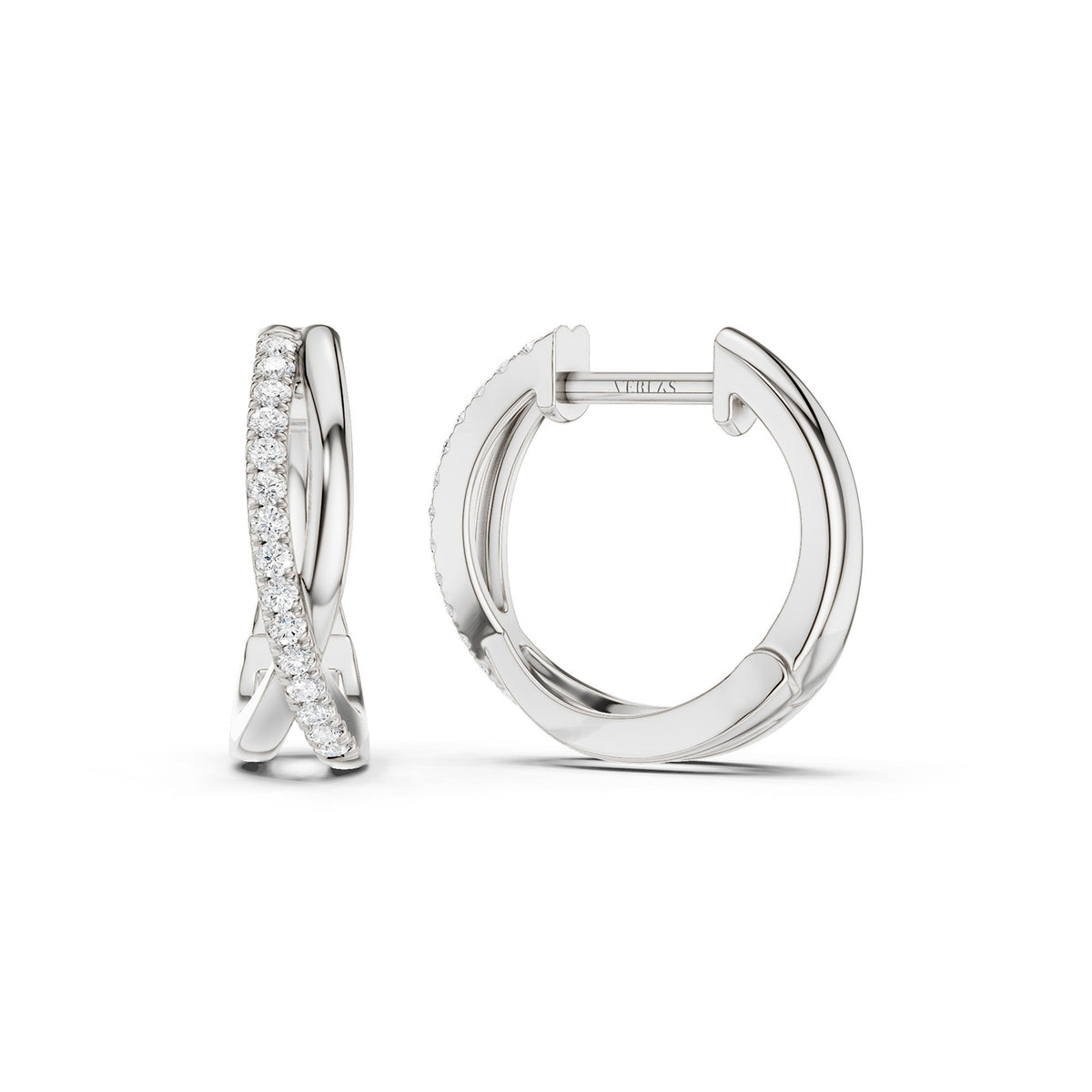 Twisted Radiant Huggie Hoops