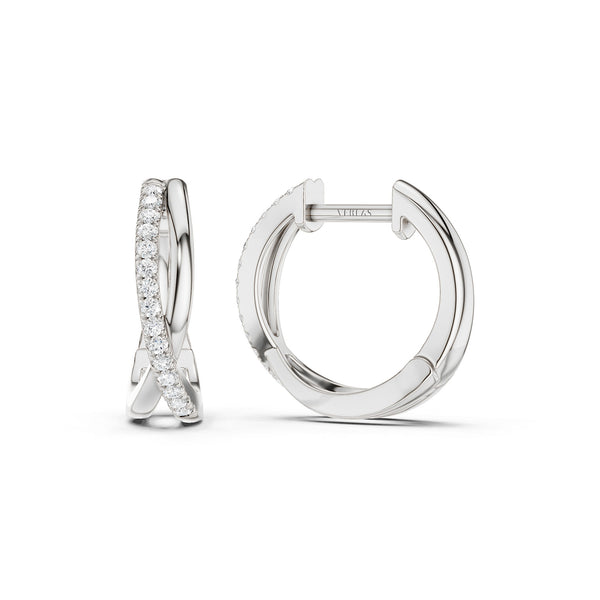 Twisted Radiant Huggie Hoops