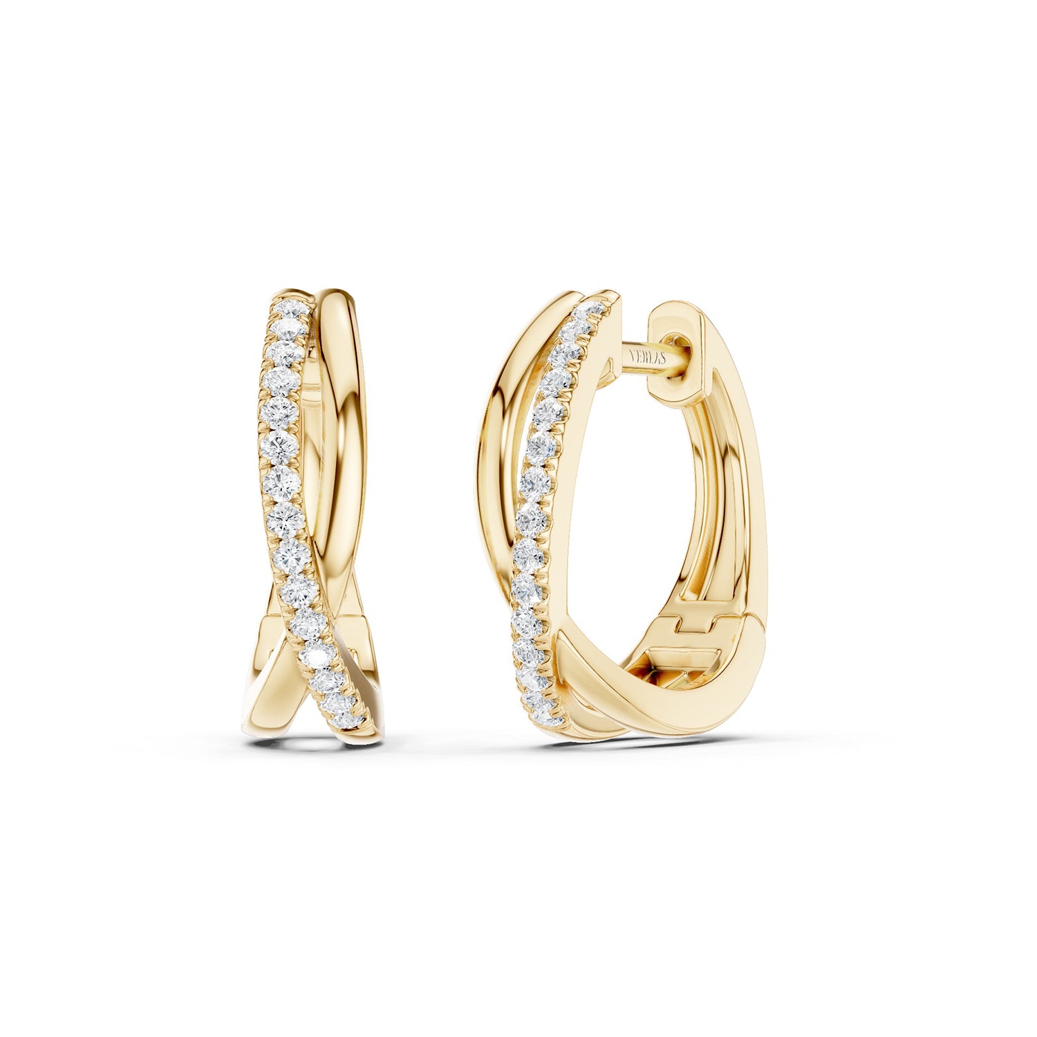 Twisted Radiant Huggie Hoops