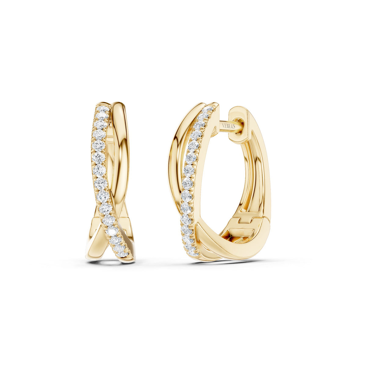 Twisted Radiant Huggie Hoops