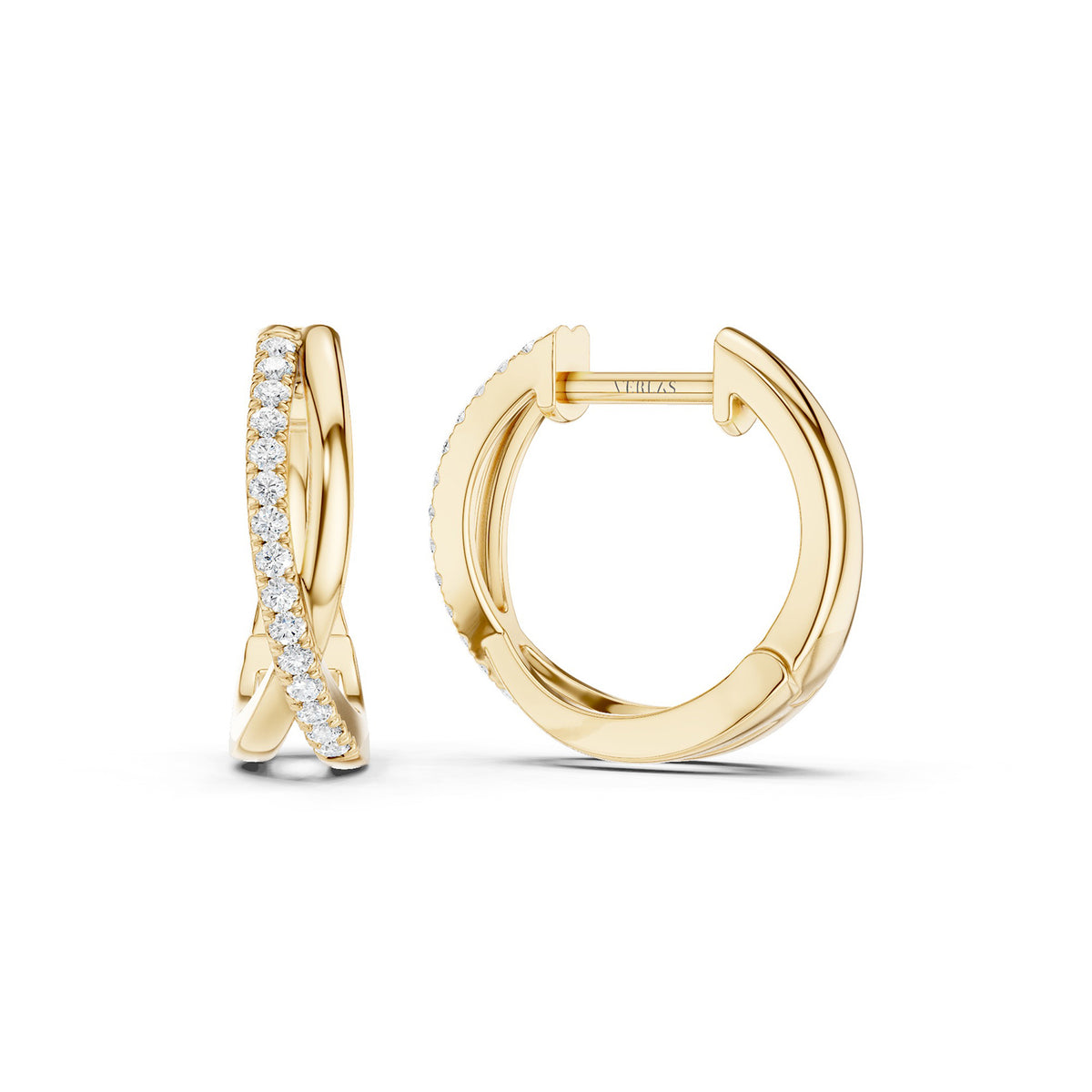 Twisted Radiant Huggie Hoops