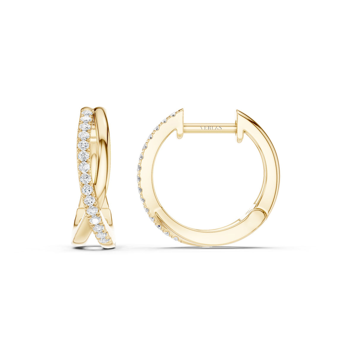 Twisted Radiant Huggie Hoops