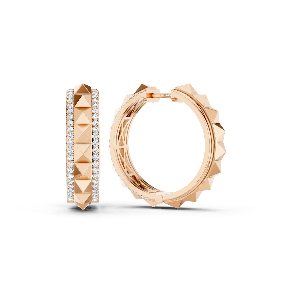 Zenyth Pyramid Spiked Diamond Hoops