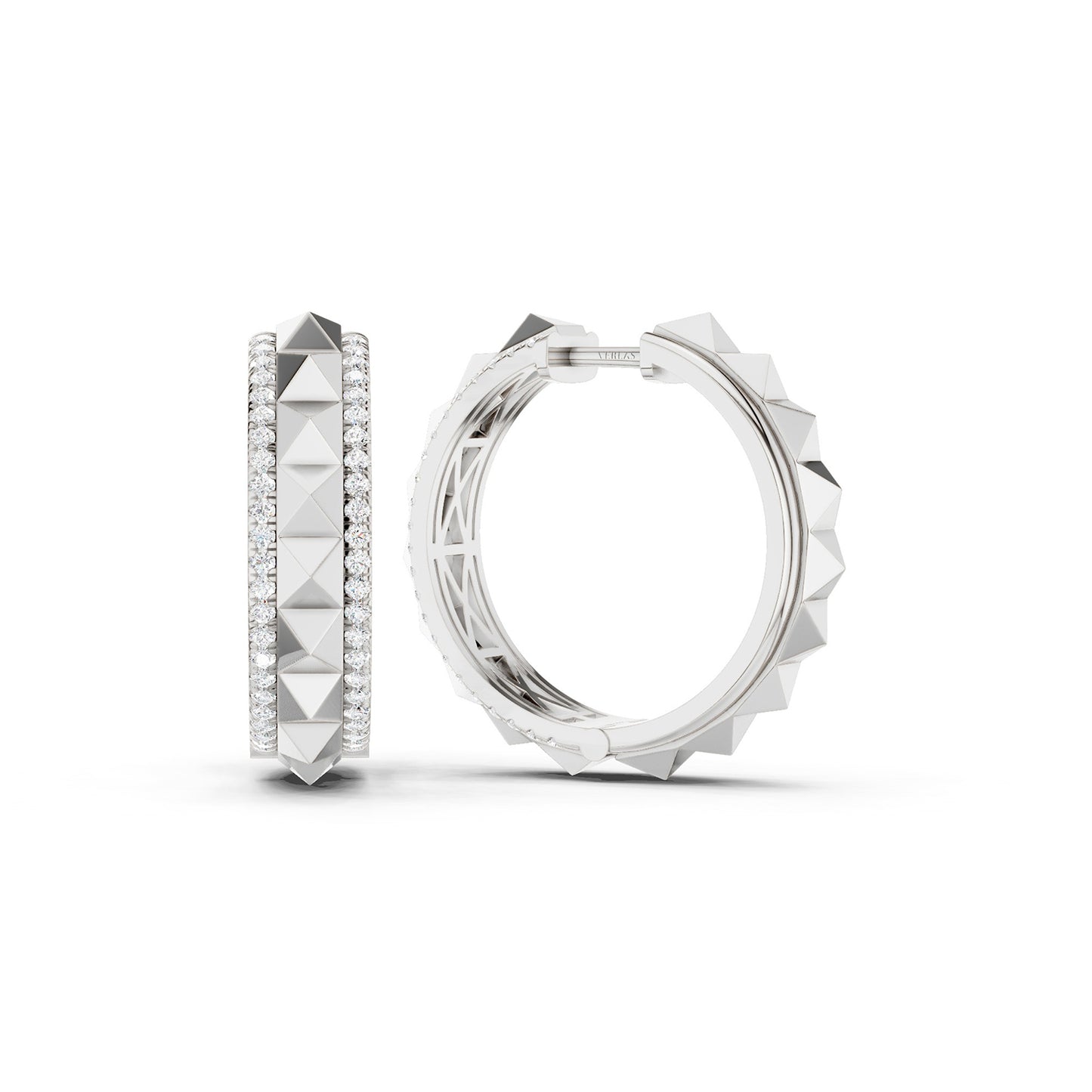 Zenyth Pyramid Spiked Diamond Hoops