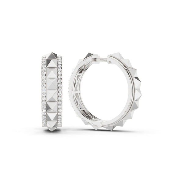 Zenyth Pyramid Spiked Diamond Hoops