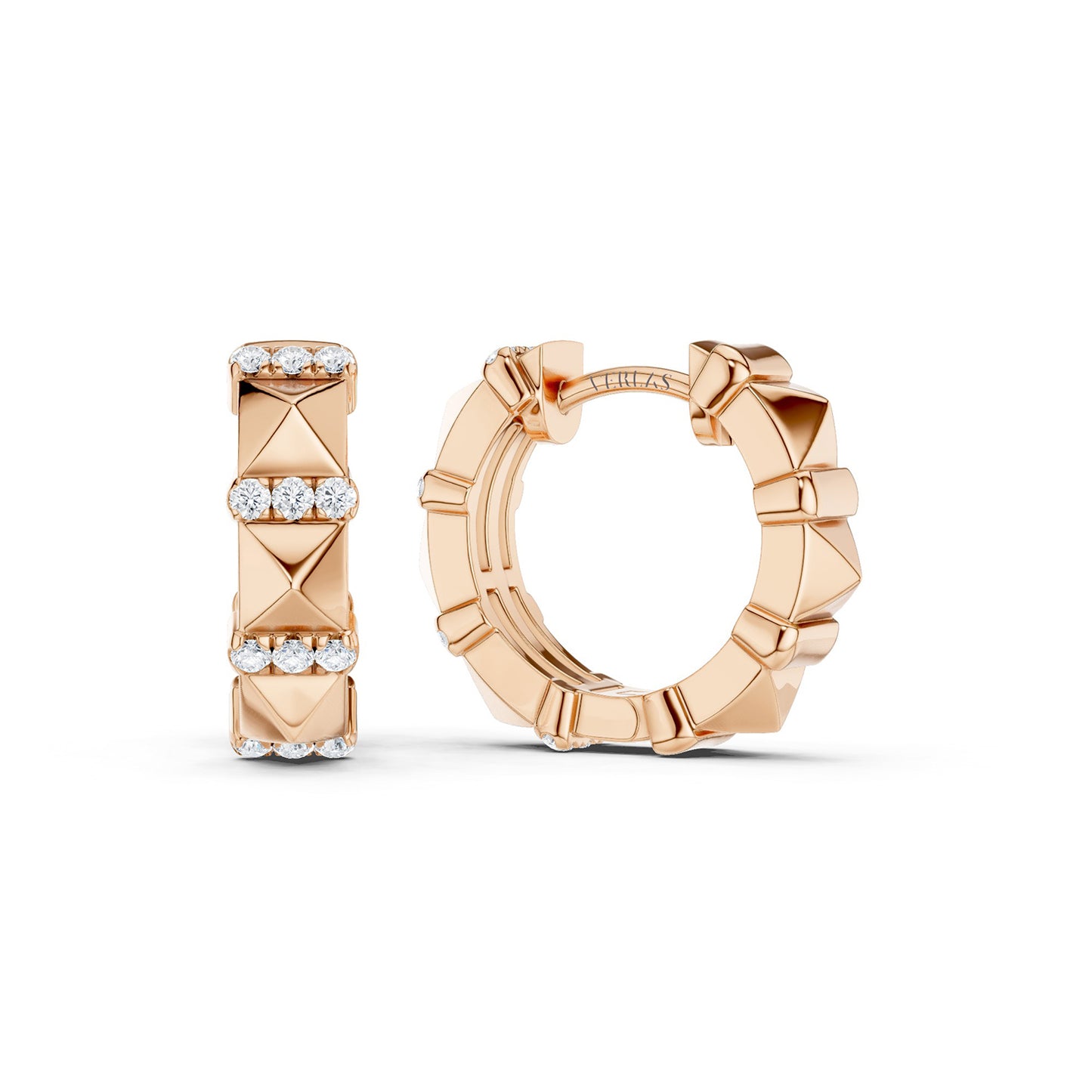 Zenyth Tiered Pyramid Diamond Huggies