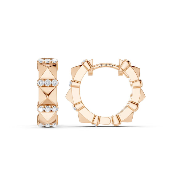 Zenyth Tiered Pyramid Diamond Huggies